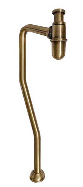 Complete water trap floor connection - S-shape bronze image