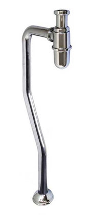 Vandlåssæt, s-bøjning, til gulvtilslutning - Krom thumbnail image