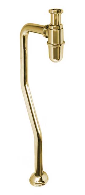 Complete water trap floor connection - S-shape brass image