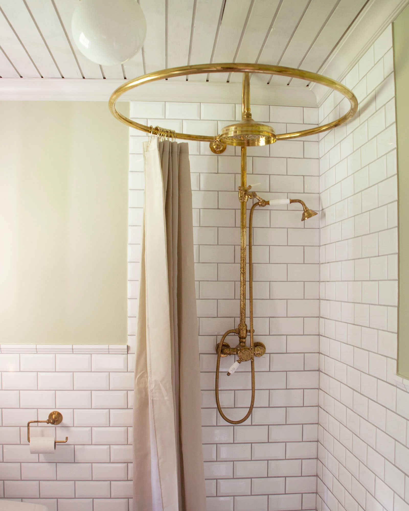 Bruseforhængsholder - Rund, 80 cm, messing image