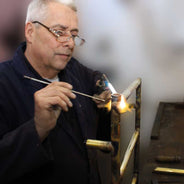 Bruseforhængsholder - Rund, 90 cm, messing thumbnail image