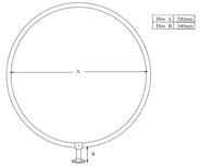 Duschvorhanghalter - Rund 70 cm Chrom thumbnail image
