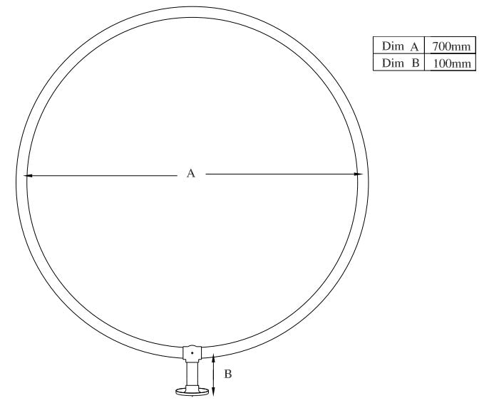 Duschvorhanghalter - Rund 70 cm Chrom image