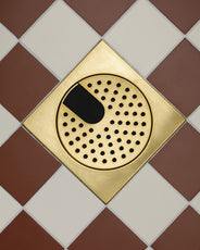 Afløbsgitter Messing - Standard med Huller 200 x 200 thumbnail image