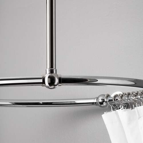 Loftsbeslag til bruseforhængsstang - krom image