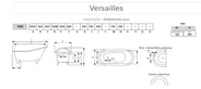 Badekar – Versailles hvidt støbejern med fødder, 170 cm thumbnail image