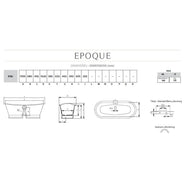 Støbejernsbadekar - Epoque 170 cm med læderbeklædning thumbnail image