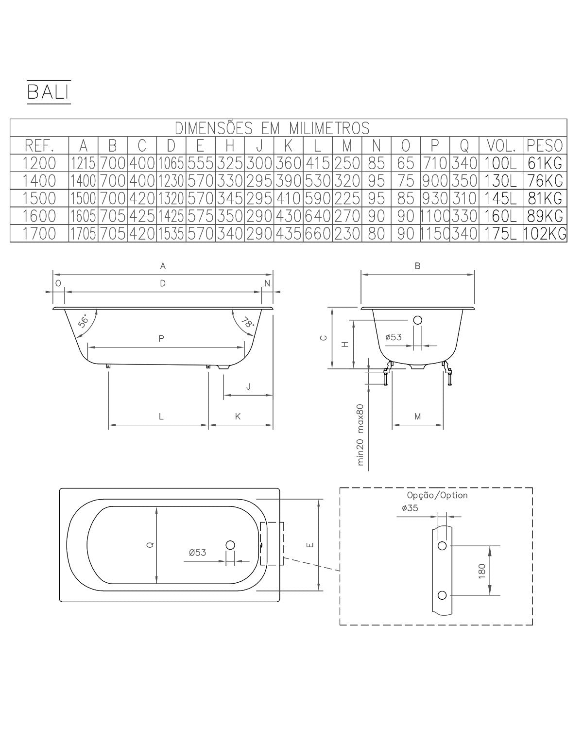 Badekar - Classic til indbygning image