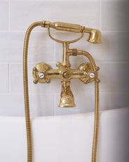 Badkarsblandare med handdusch - Kensington mässing thumbnail image