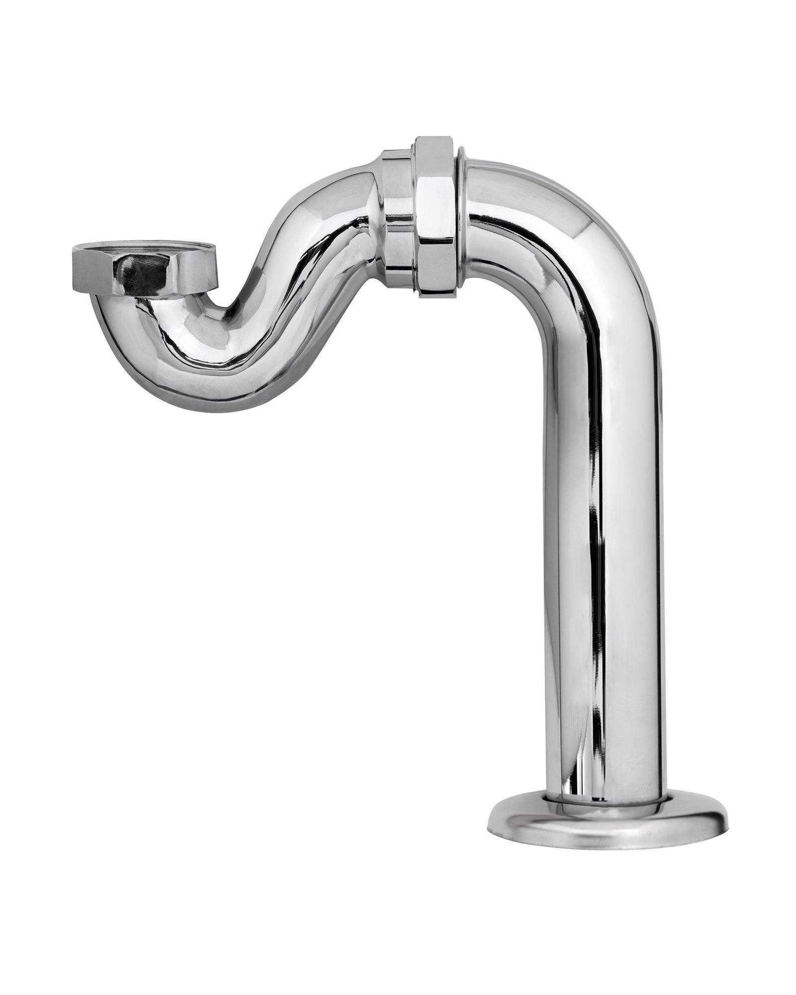 Waste trap for freestanding bathtub - Chrome image