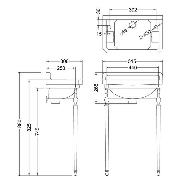 Servant - Burlington Edwardian JR 51 cm med stativ i messing image