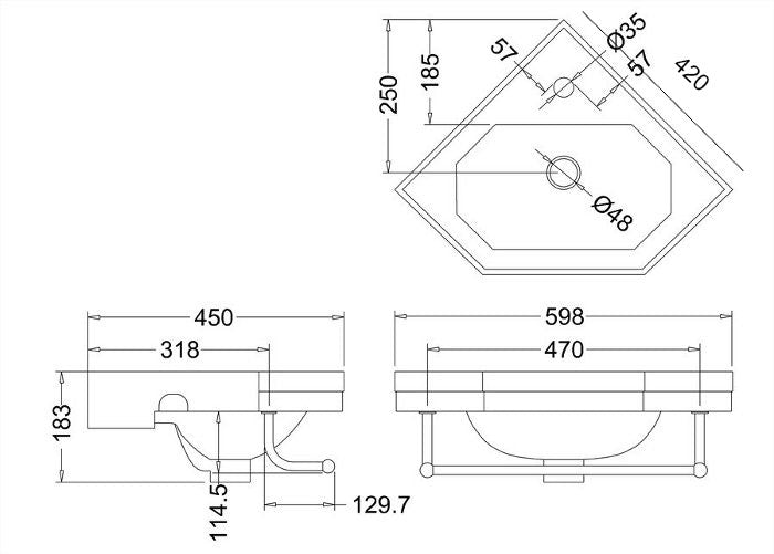 Håndvask - Burlington hjørnehåndvask image