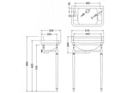 Kromstativ Burlington - Til 51 cm håndvask thumbnail image