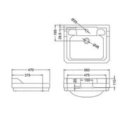 Tvättställ - Burlington Edwardian 56 cm thumbnail image