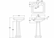 Tvättställ - Burlington Victorian 56 cm thumbnail image