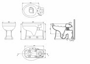 WC - Burlington høytspylende toalett, veggsisterne og sete - detaljer i behandlet messing thumbnail image