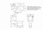 WC - Burlington gulvstående toilet, smal cisterne og mat hvid sæde, behandlet messing thumbnail image