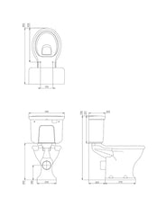 WC - Guild gulvstående toilet, P-lås med sæde thumbnail image