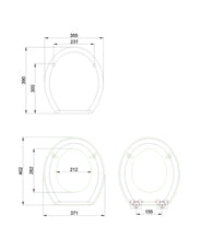 Toalettsete- og lokk med demping - Burlington thumbnail image