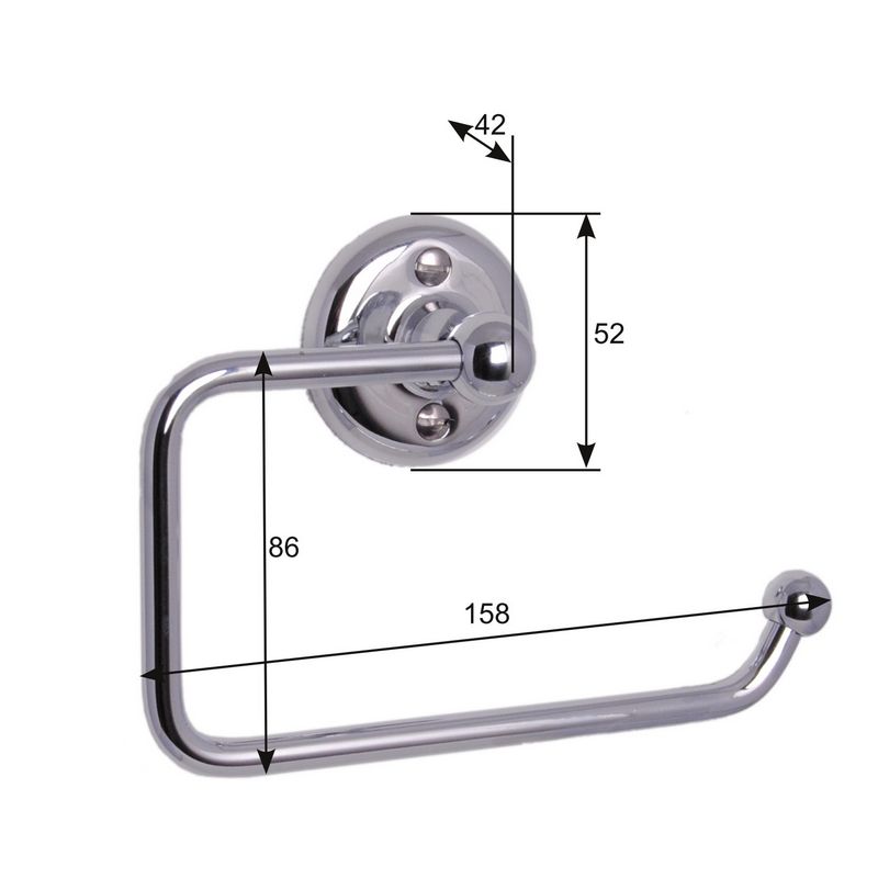 Toilettenpapierhalter - Haga - Chrom image