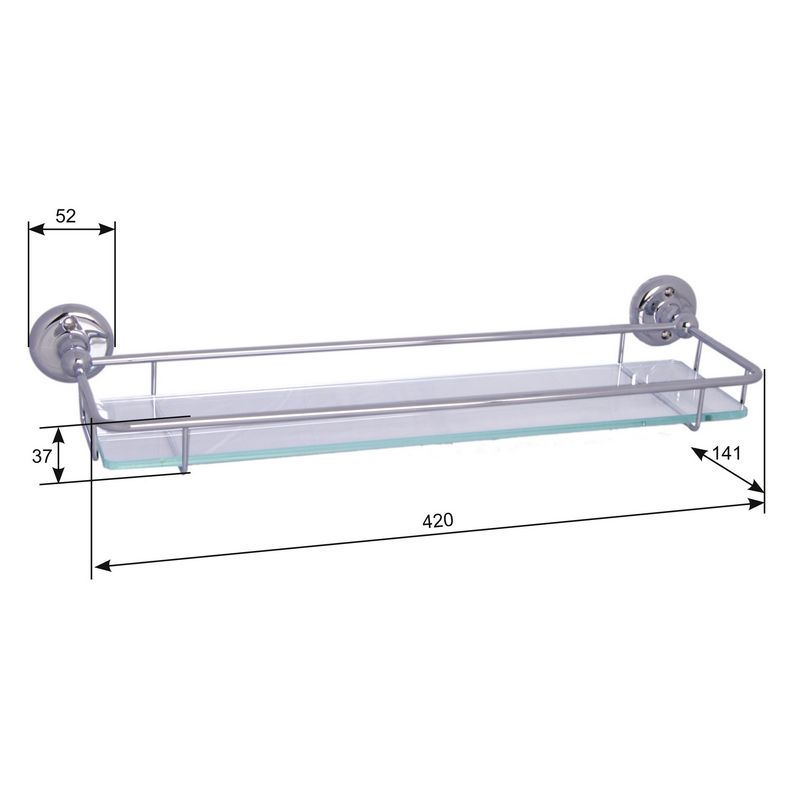 Glasregal WC / Bad - Haga - Chrom image