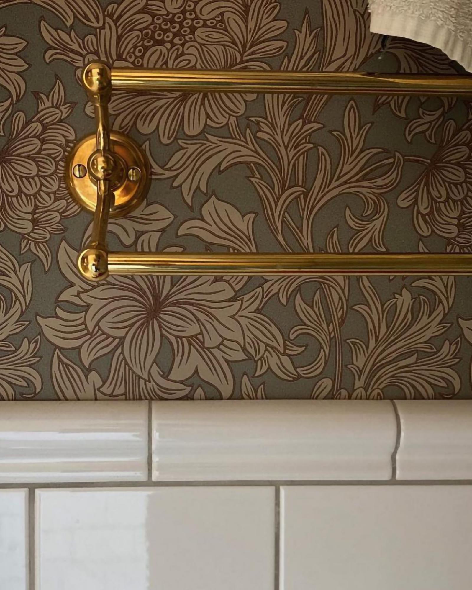 Double Towel Rail brass - Haga image