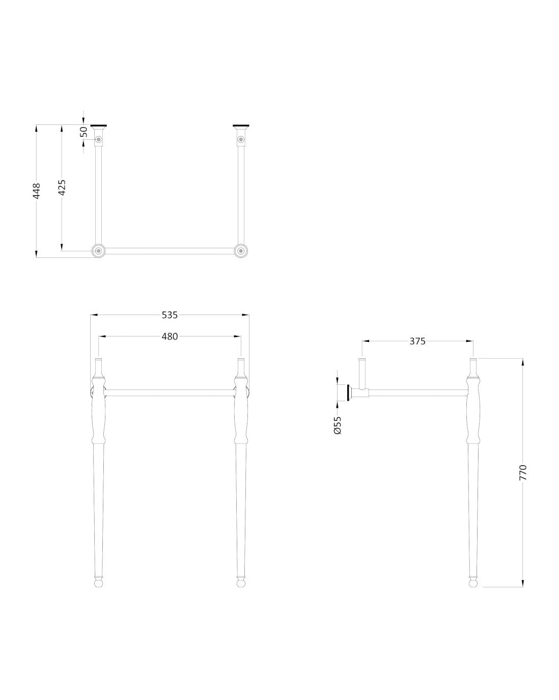 Vask - Guild 56 cm, guldstel image