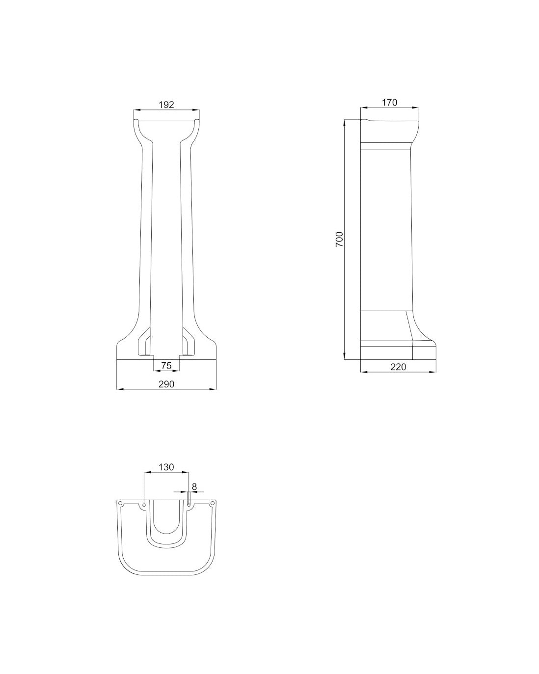 Vask - Guild 56 cm, piedestal image