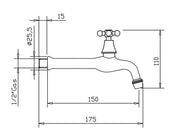 Wasserhahn - Kensington Wandarmatur Chrom thumbnail image