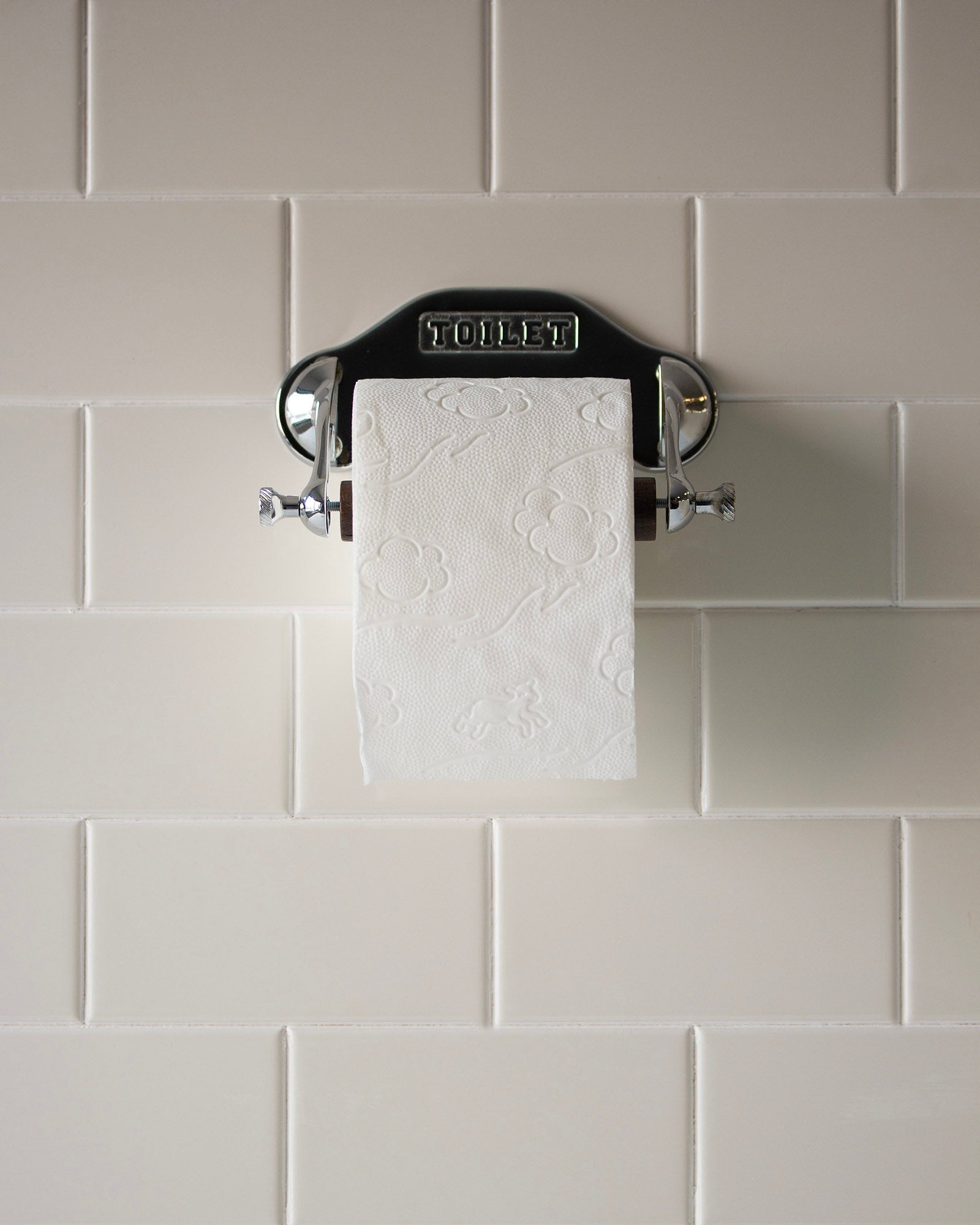 Toilet paper holder - Chrome/Wood image
