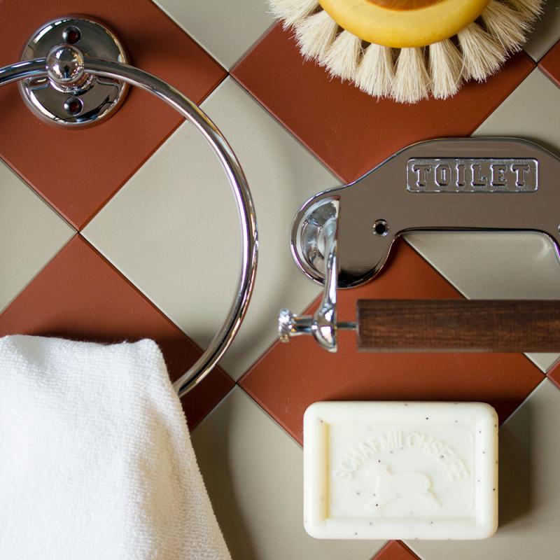 Toilet paper holder - Chrome/Wood image