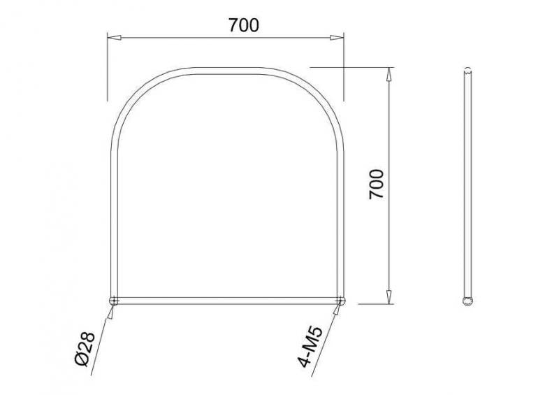 Badrumsspegel - Burlington bågformad, stor 70 x 70 image