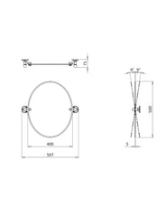 Spejl – Burlington oval, mat nikkel thumbnail image