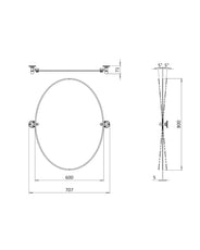 Spejl – Burlington oval, mat nikkel thumbnail image