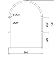 Badeværelsesspejl - Burlington buet krom thumbnail image