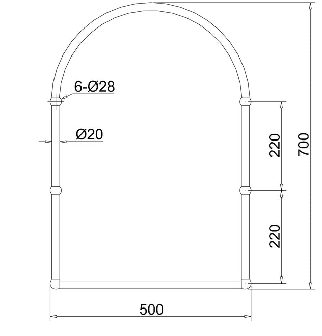 Badrumsspegel - Burlington bågformad krom image