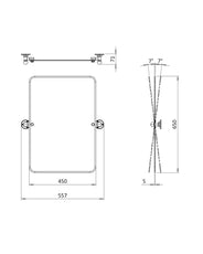 Spegel - Burlington rektangulär (utan beslag) thumbnail image