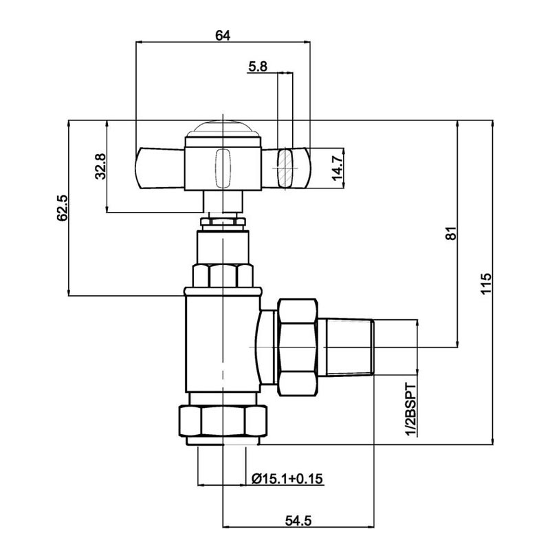 Vintage Towel Warmer - Sophia, with valves image