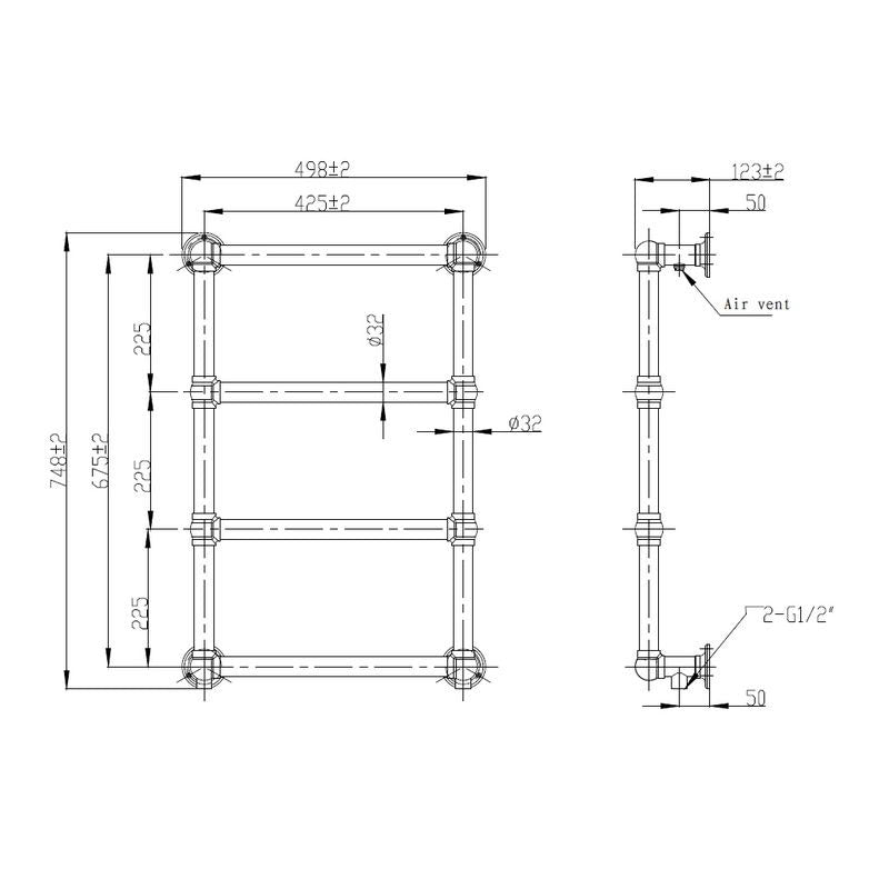 Old Style Towel Radiator - Sophia chrome, without valves image