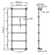 Vintage Towel Warmer - Juliet, with valves thumbnail image
