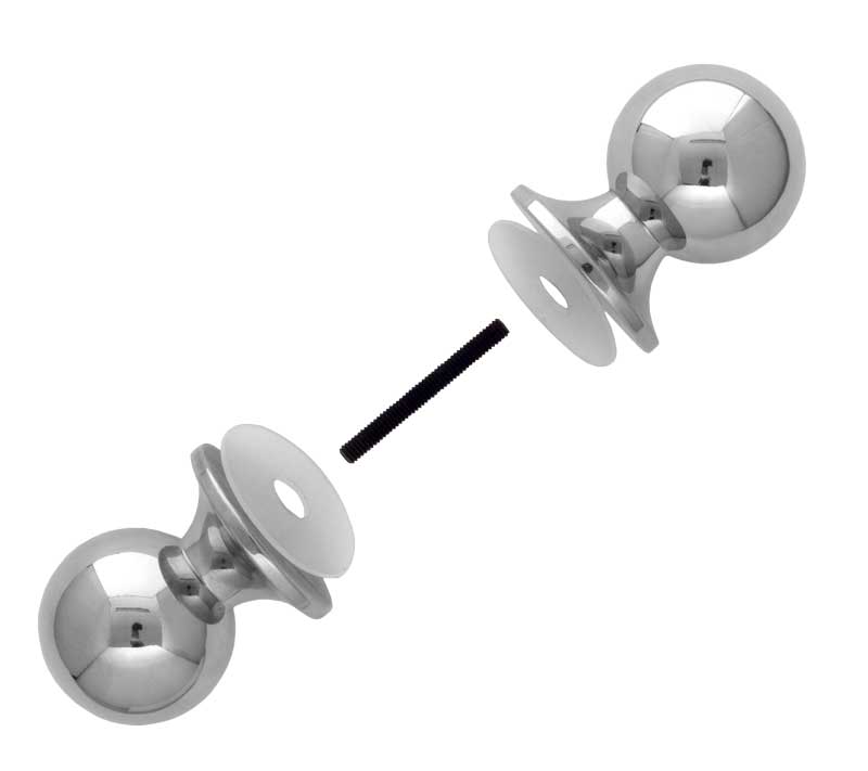 Duschväggshandtag - Dubbelknopp nickel image