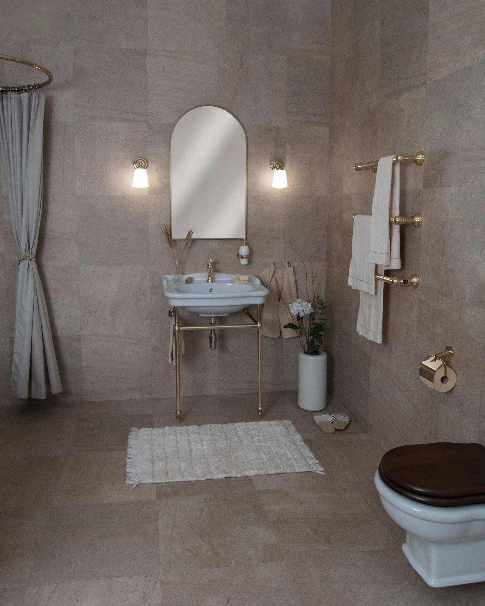 Handtuchwärmer – Chadlington Messing, 480 mm image