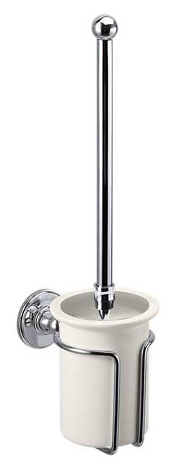 Toilet brush holder - Burlington white porcelain/chrome image