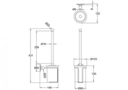 Toilet brush holder - Burlington white porcelain/chrome thumbnail image