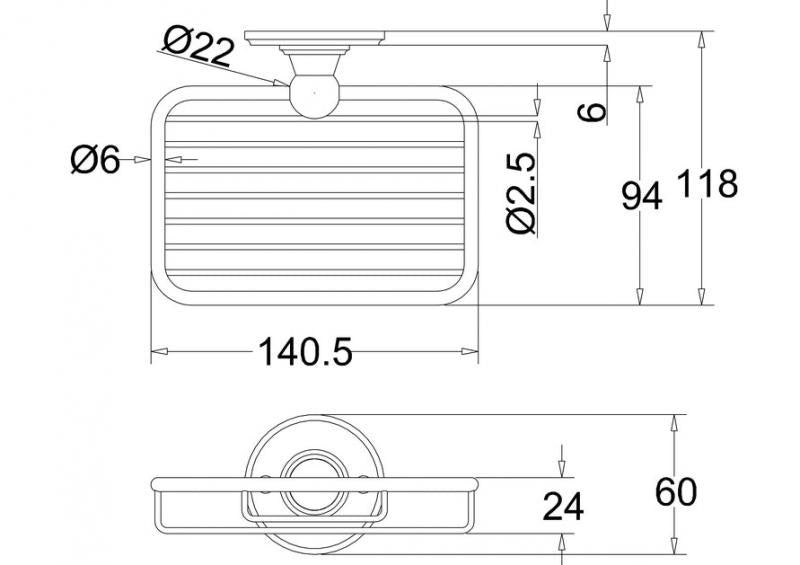 Soap basket - Burlington wall image