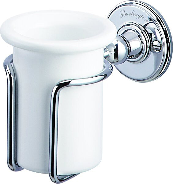 Toothbrush holder - Burlington white porcelain/chrome image