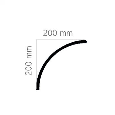 Loftliste #34 gips – 200x200x1200 mm image