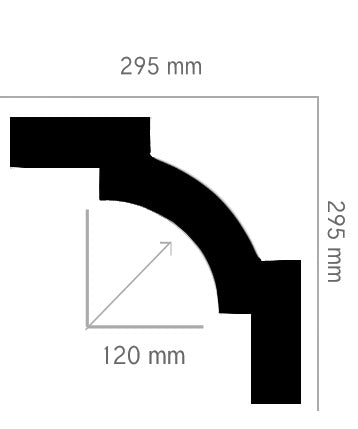Pynteliste hjørne C #19 gips image