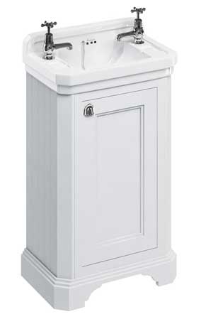 Waschbeckenschrank Burlington – 51 cm Weiß/Porzellan/Tür Weiß image