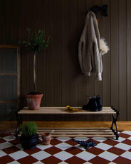 Granittkeramikk Klinker - Sjakkrutete 15 x 15 cm Rød/Hvit - Red ROU/Super White BAS thumbnail image